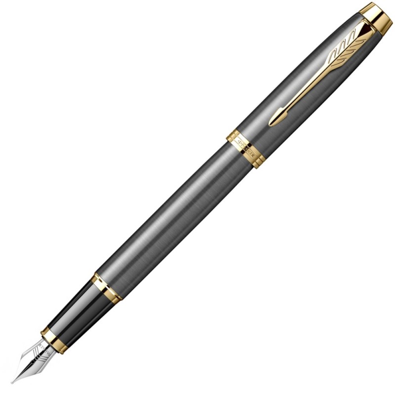 Перьевая ручка Parker IM Premium, Grey Core GT (Перо M)