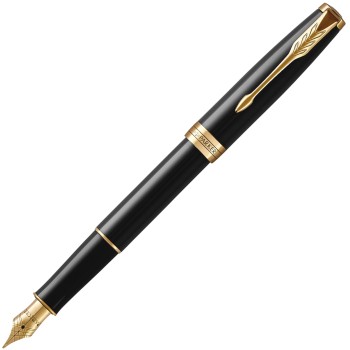 Ручка перьевая Parker Sonnet Core F530, Lacquer Black GT (Перо М)