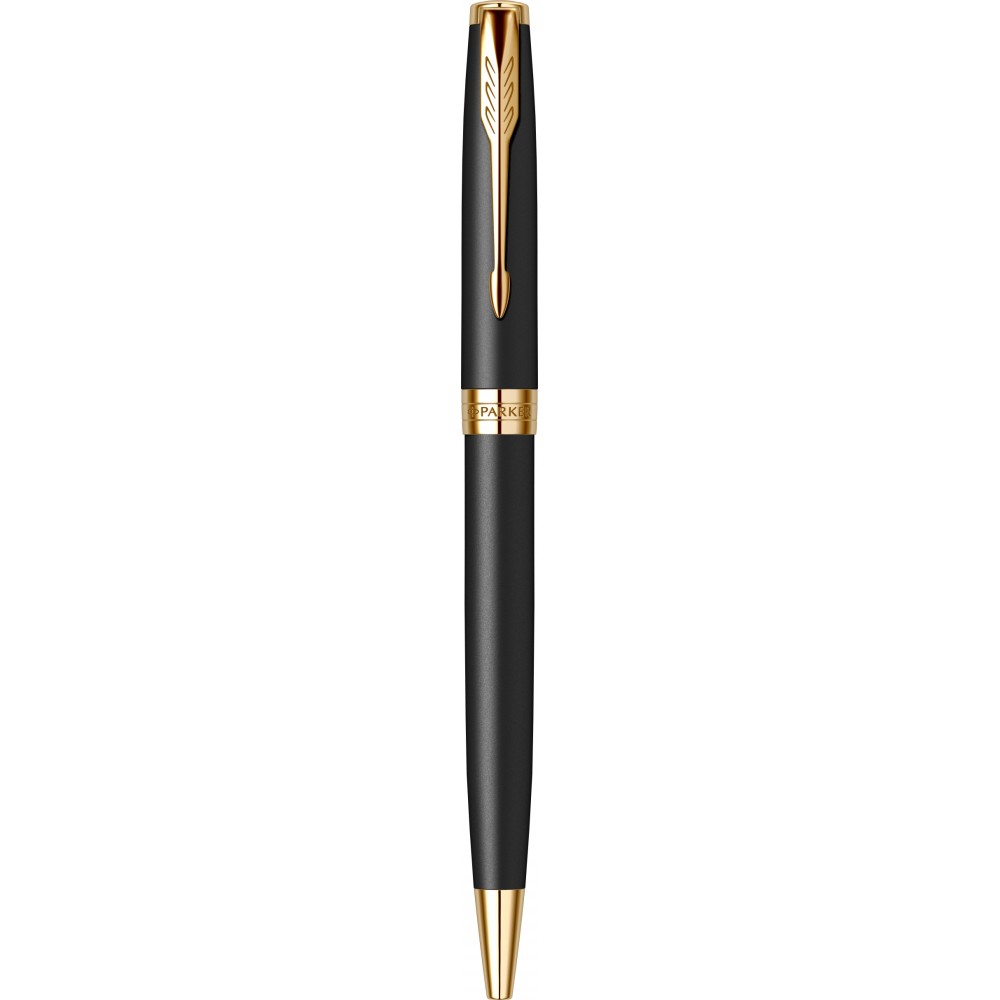 Подарочный набор: Шариковая ручка Parker Sonnet Core K528, Matte Black GT +  Ежедневник Premium, Black GS