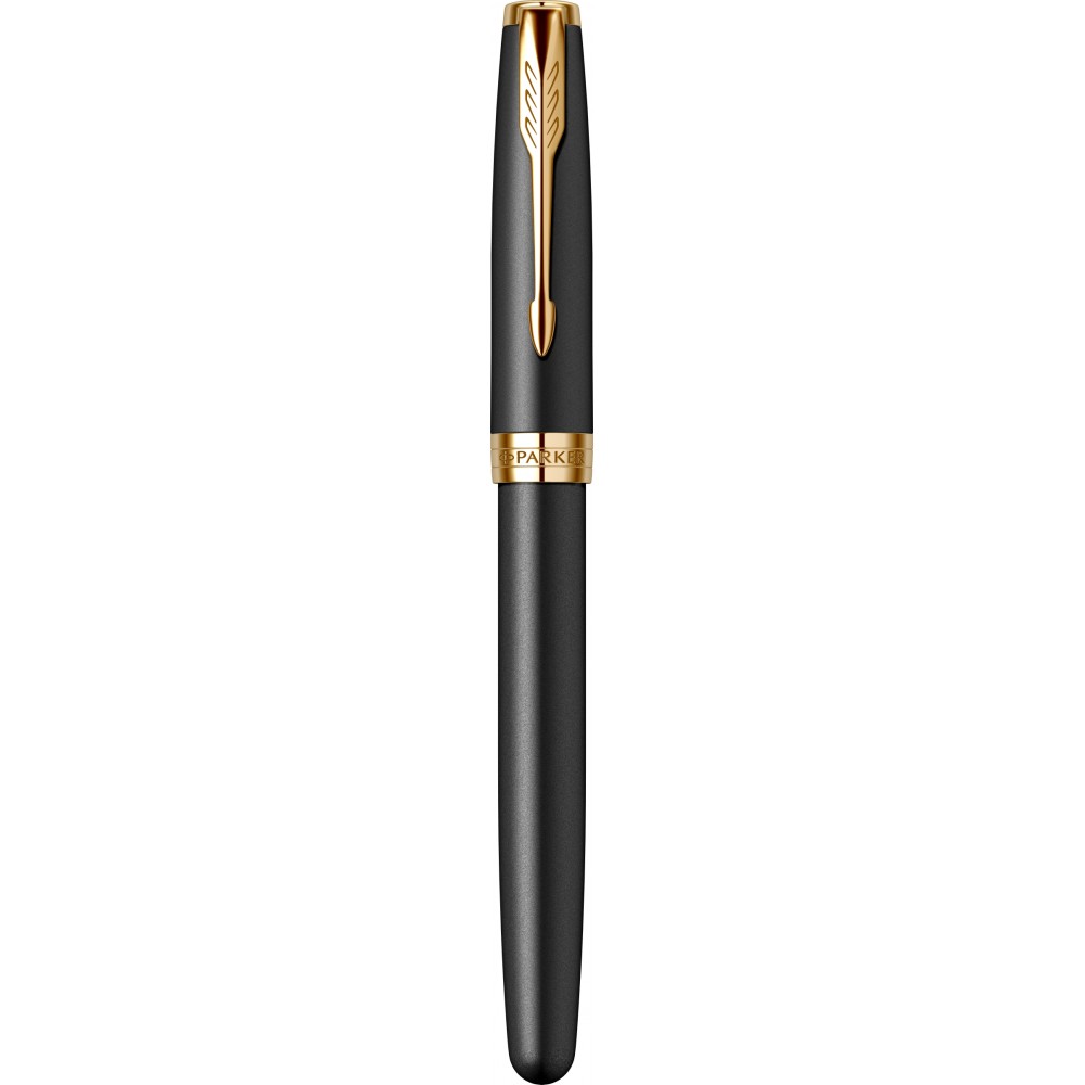 Подарочный набор: Ручка-роллер Parker Sonnet Core T528, Matte Black GT +  Ежедневник Premium, Black GS